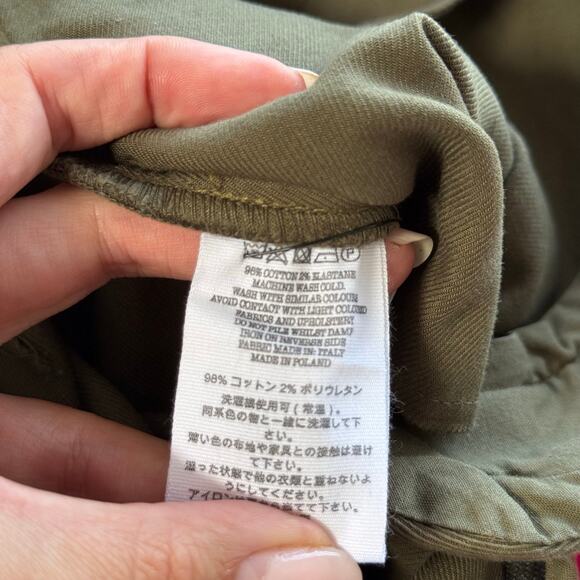 YMC Market Trouser Pants Pleated Cropped High Waist Olive Size XS - Picture 6 of 6